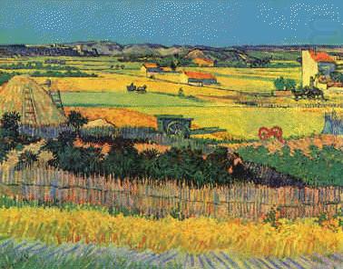 Vincent Van Gogh Harvest at La Crau china oil painting image